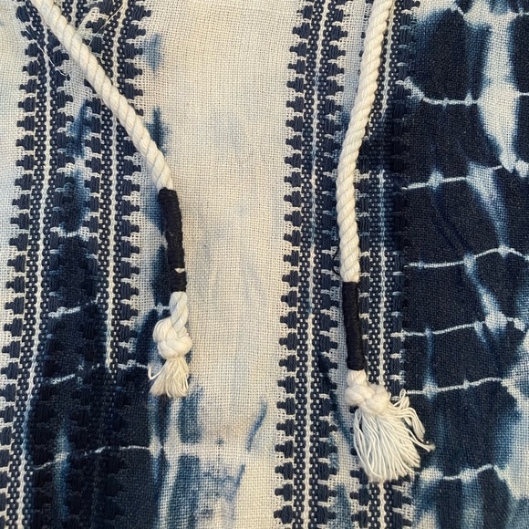 Beach by Exist Hooded Pullover Long sleeve Blue Tie Dye Size M - Picture 4 of 8